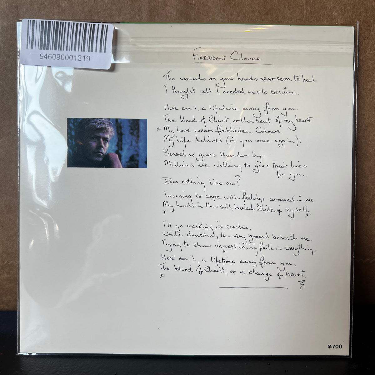 Used Vinyl: Ryuichi Sakamoto & David Sylvian "Forbidden Colours" 7" (1983 Japanese Press)