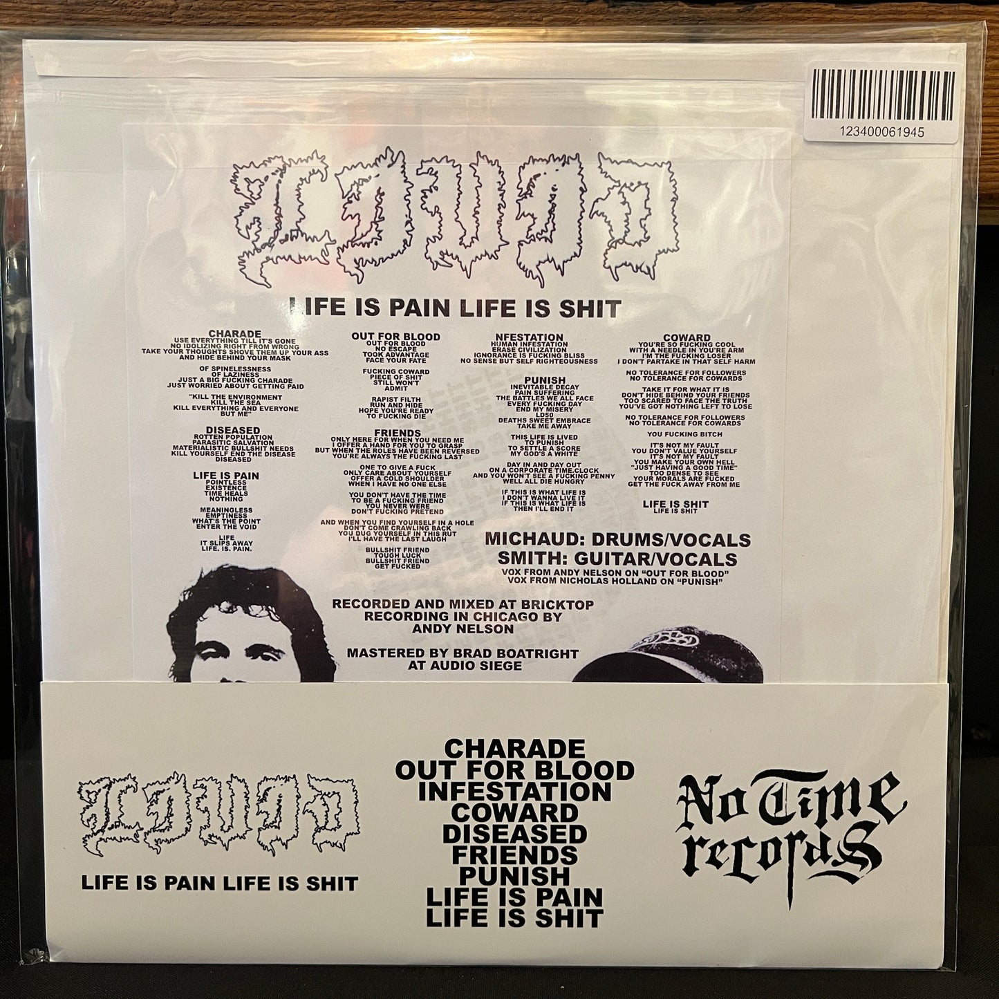 Used Vinyl: Livid "Life Is Pain Life Is Shit" LP (2020 Press - White Vinyl)