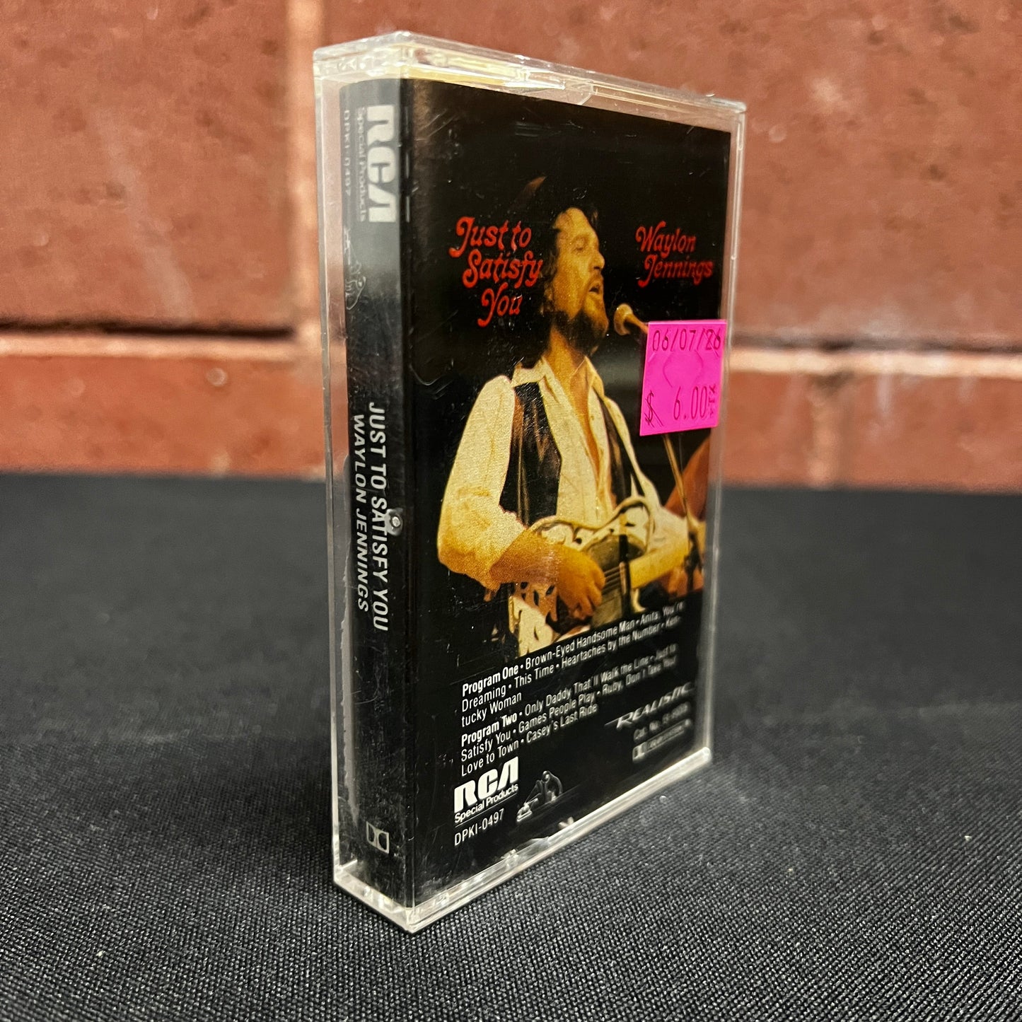 Used Cassette: Waylon Jennings "Just To Satisfy You" Tape