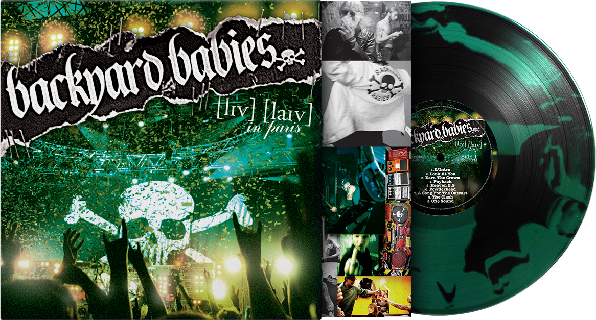 Backyard Babies "Live Live In Paris" LP (180g Black w/ Green "Ink Spot" Vinyl, Import)