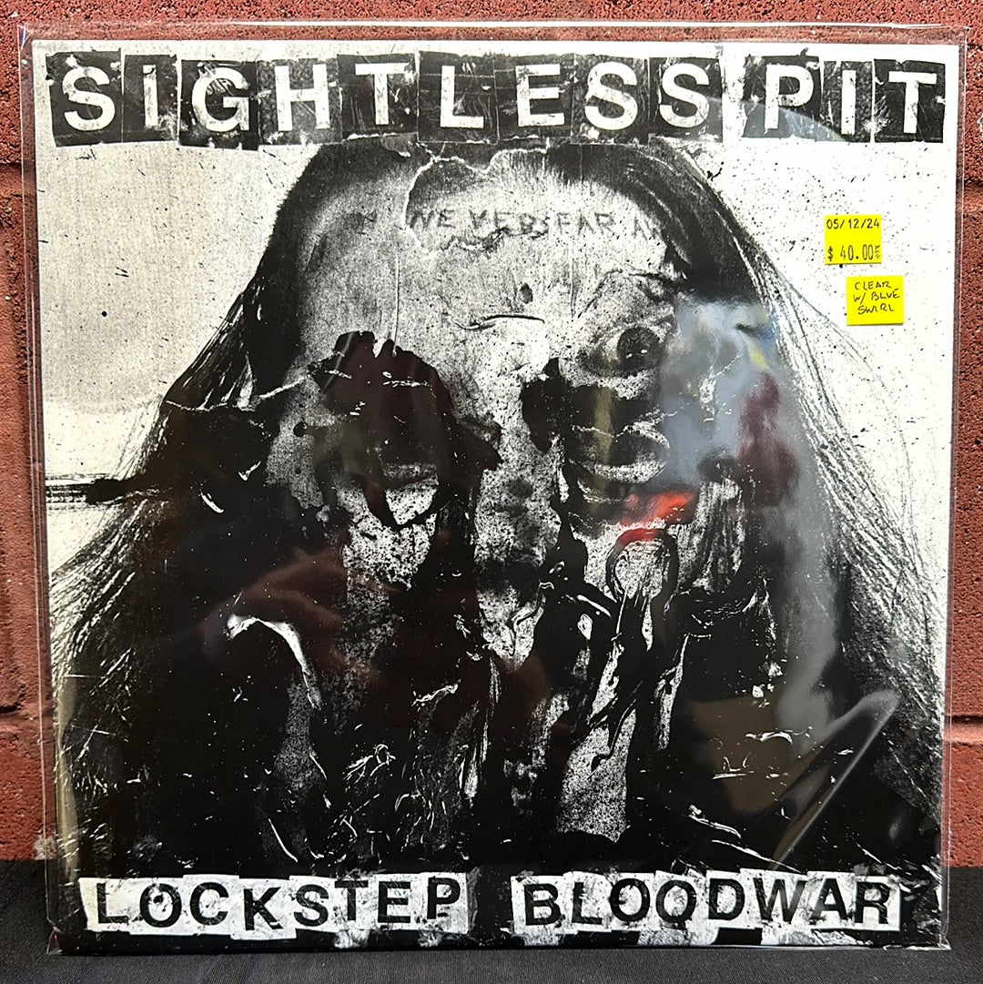 Used Vinyl: Sightless Pit "Lockstep Bloodwar" LP (Clear with blue swirl)