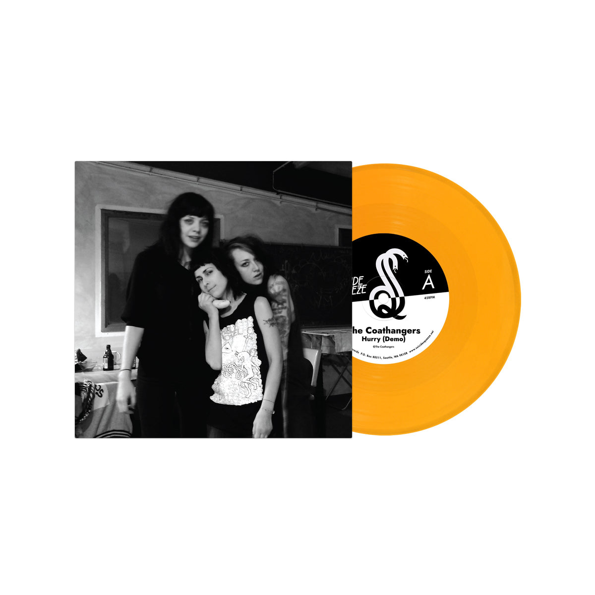 The Coathangers "Hurry (Demo) b/w Drifter (Demo)" 7" (Transparent Orange Vinyl)