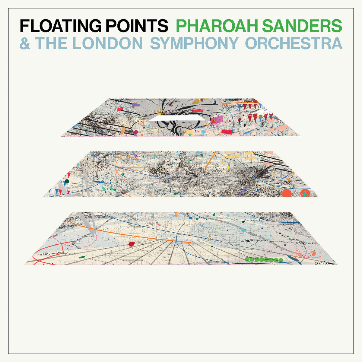 PRE-ORDER: Floating Points Pharoah Sanders & the London Symphony Orchestra "Promises - 5th Anniversary Edition" LP (Abiogenesis Blue/Green Vinyl)