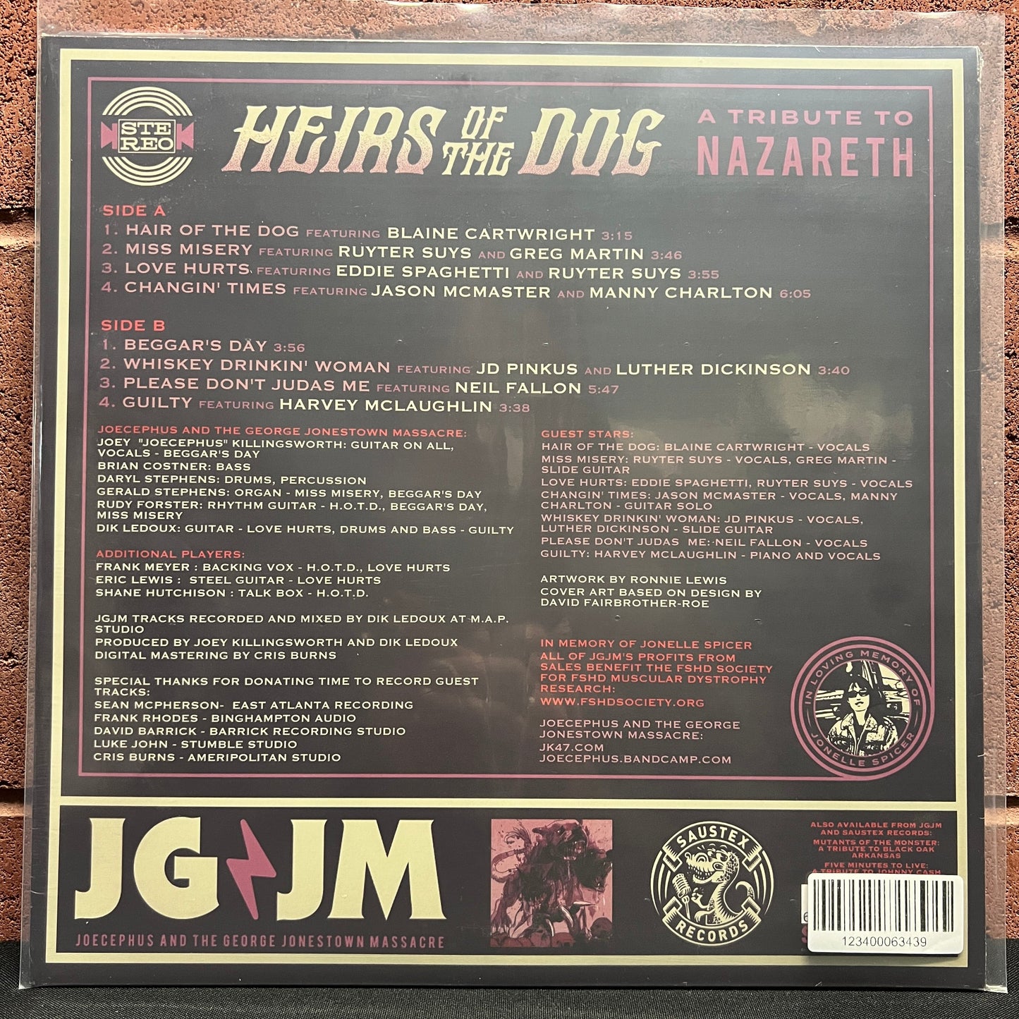 Used Vinyl: Joecephus And The George Jonestown Massacre "Heirs Of The Dog: A Tribute To Nazareth" LP (Sealed)