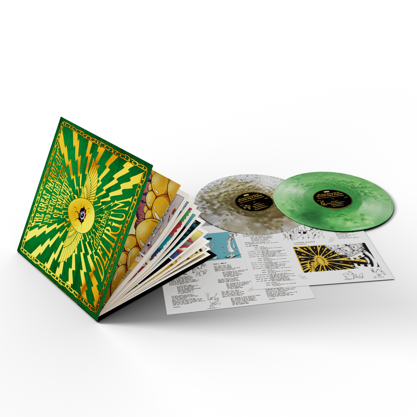 The Claypool-Lennon Delirium "The Great Parrot-Ox and The Golden Egg of Empathy" 2xLP (Indie Exclusive Cloudy Green & Gold Vinyl)