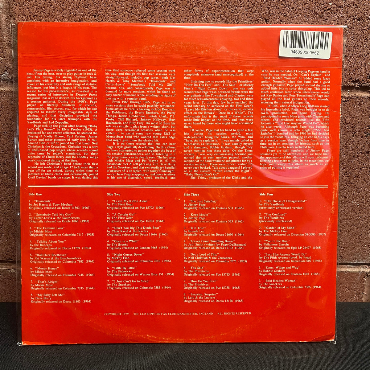 Used Vinyl: Jimmy Page (Led Zeppelin) "James Patrick Page - Session Man" 2xLP (UK Press)