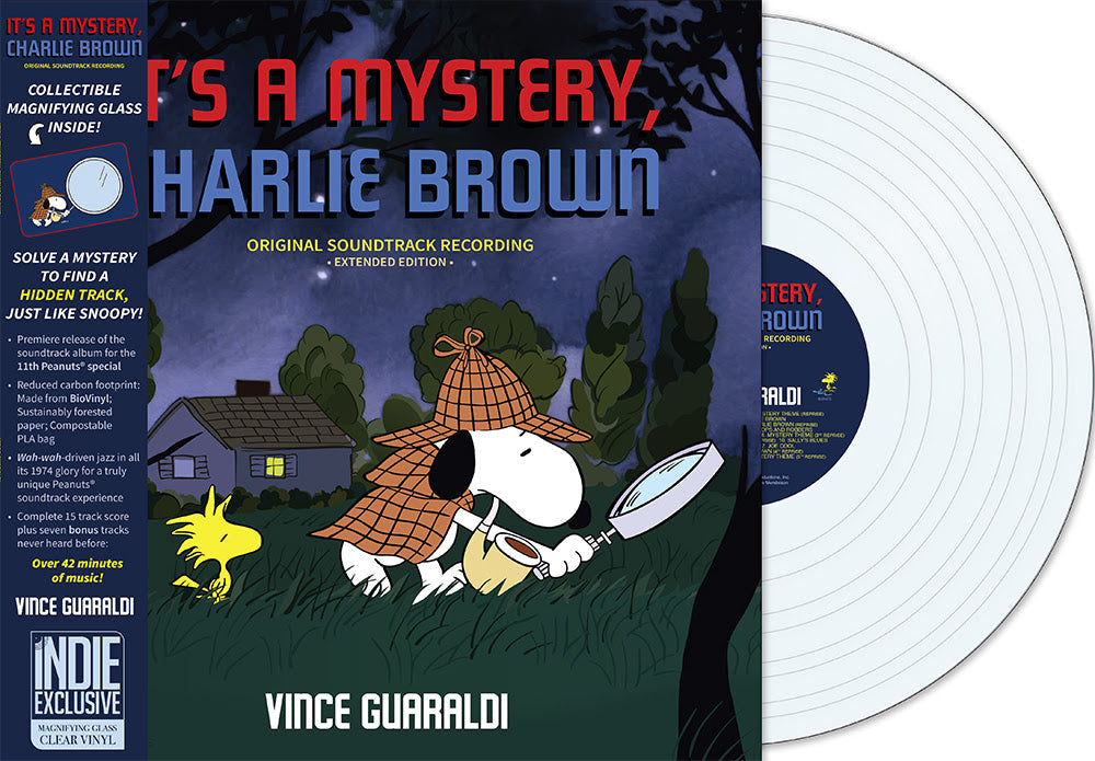 PRE-ORDER: Vince Guaraldi "It's A Mystery, Charlie Brown" LP (Indie Exclusive "Magnifying Glass Clear" Vinyl)