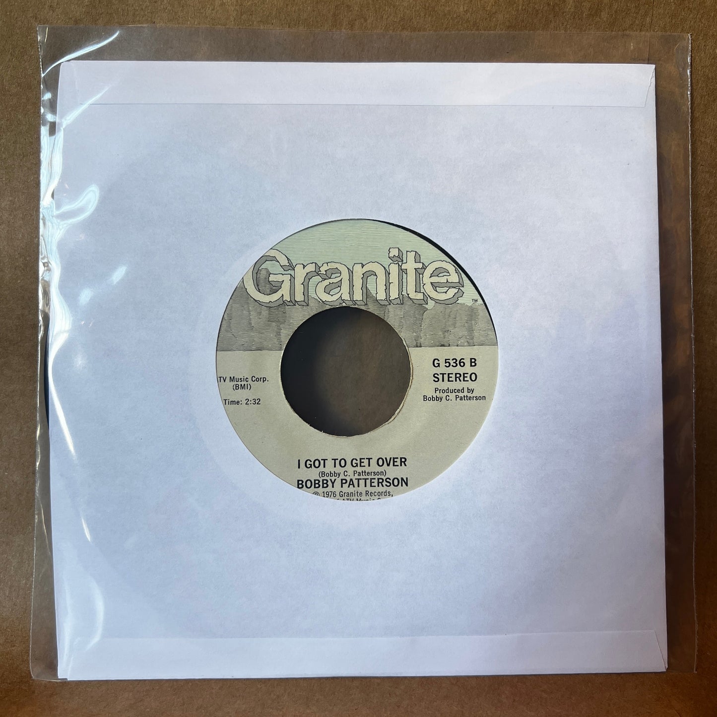 Used Vinyl: Bobby Patterson "If I Hadn't Slipped Up And Got Caught" 7" (1976 Press)