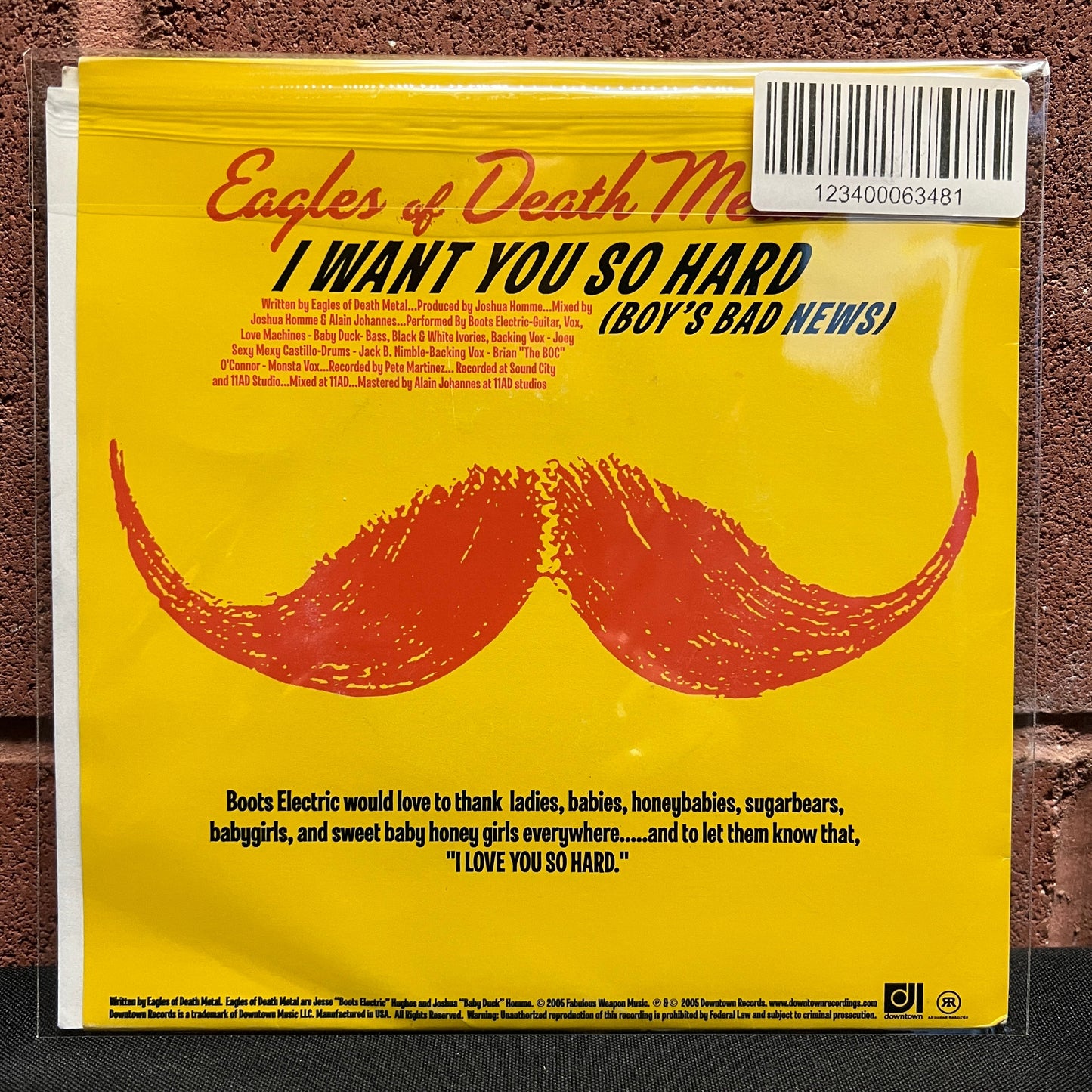 Used Vinyl: Eagles Of Death Metal "I Want You So Hard (Boy's Bad News)" 7" (2005 Press)