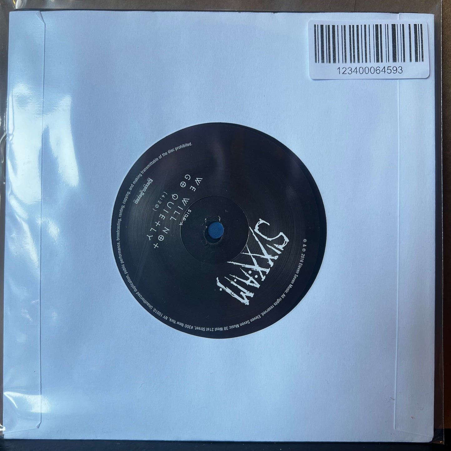 Used Vinyl: Sixx:A.M. "We Will Not Go Quietly" 7" (2016 Press)