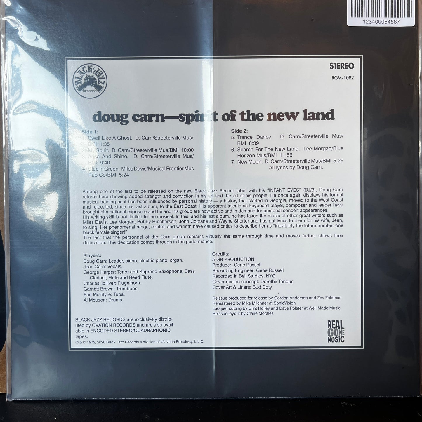Used Vinyl: Doug Carn Featuring The Voice Of Jean Carn "Spirit Of The New Land" LP (2020 Press)