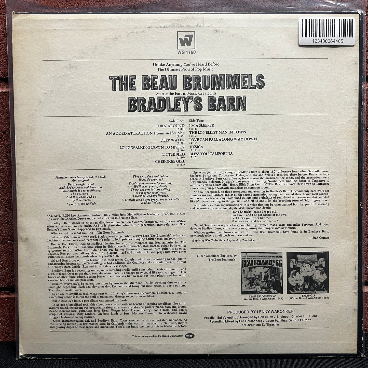 Used Vinyl: The Beau Brummels "Bradley's Barn" LP (1968 Press)