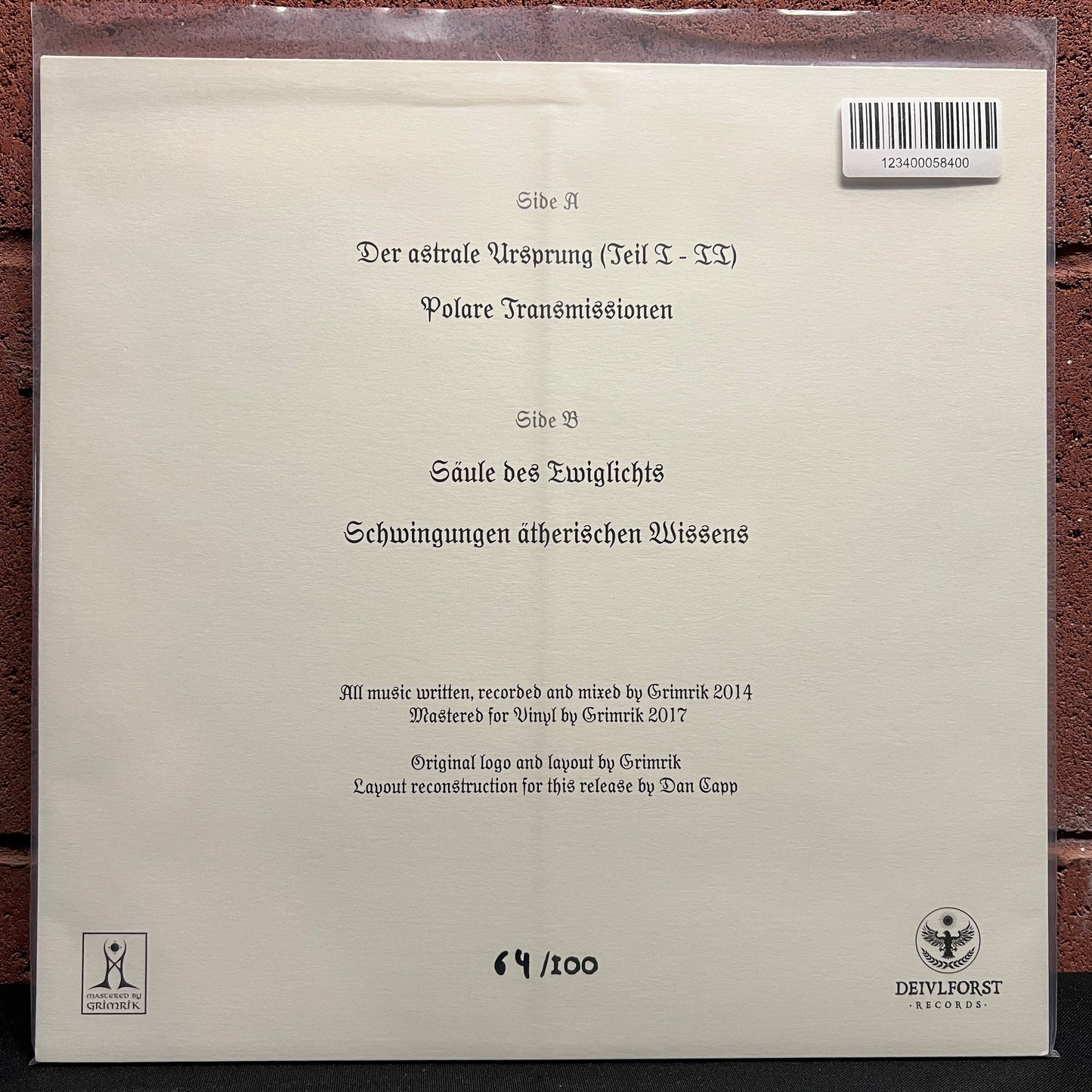 Used Vinyl: Grimrik "Eisreich" LP (Numbered)