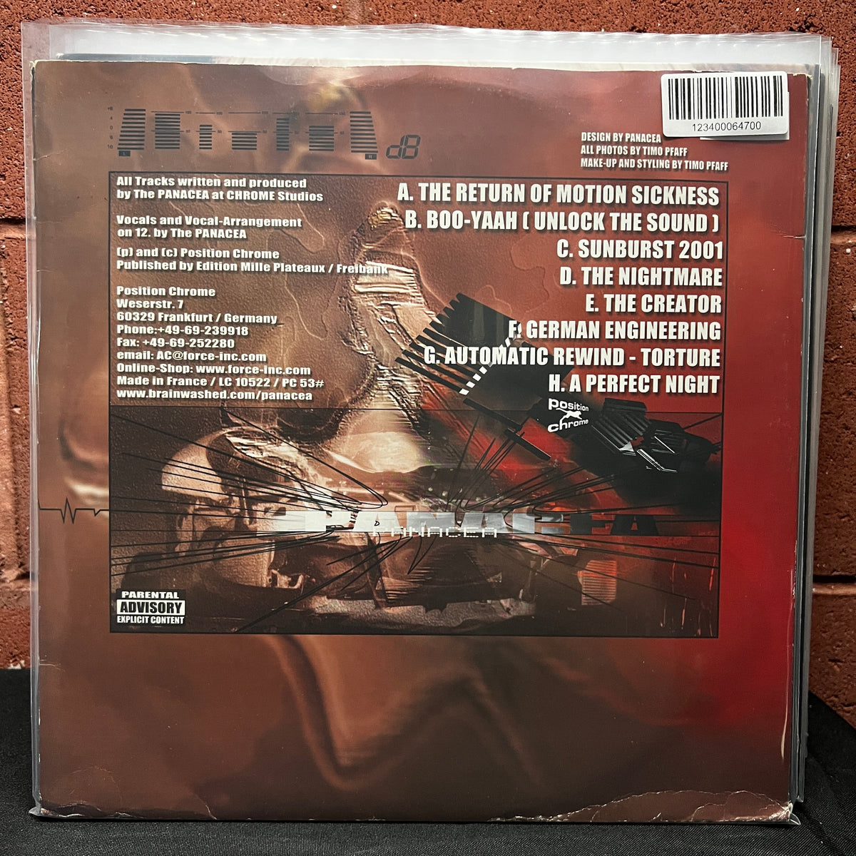 Used Vinyl: Panacea "German Engineering" 4x12" (2001 German Press)