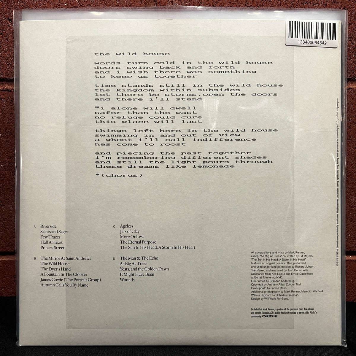 Used Vinyl: Mark Renner "Few Traces" 2xLP (2018 Press)