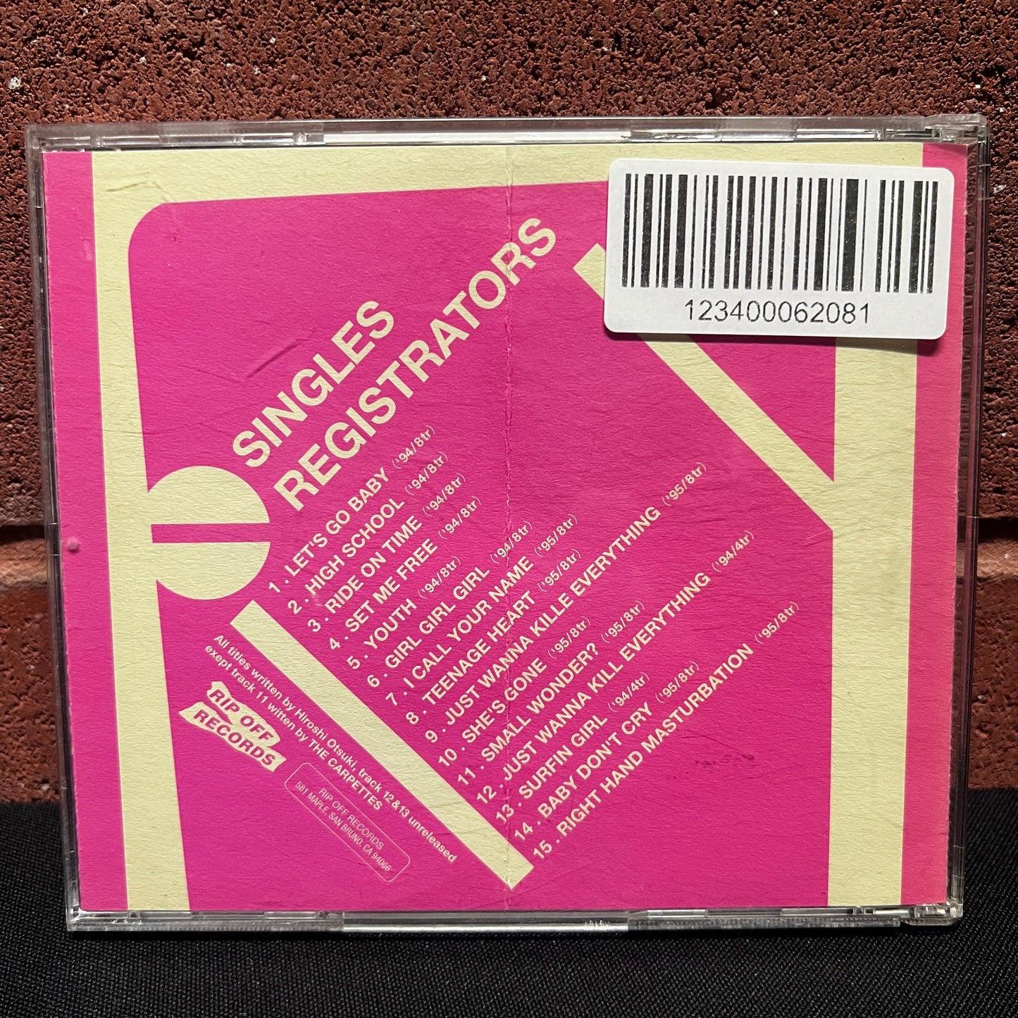 Used CD: Registrators "Singles" CD