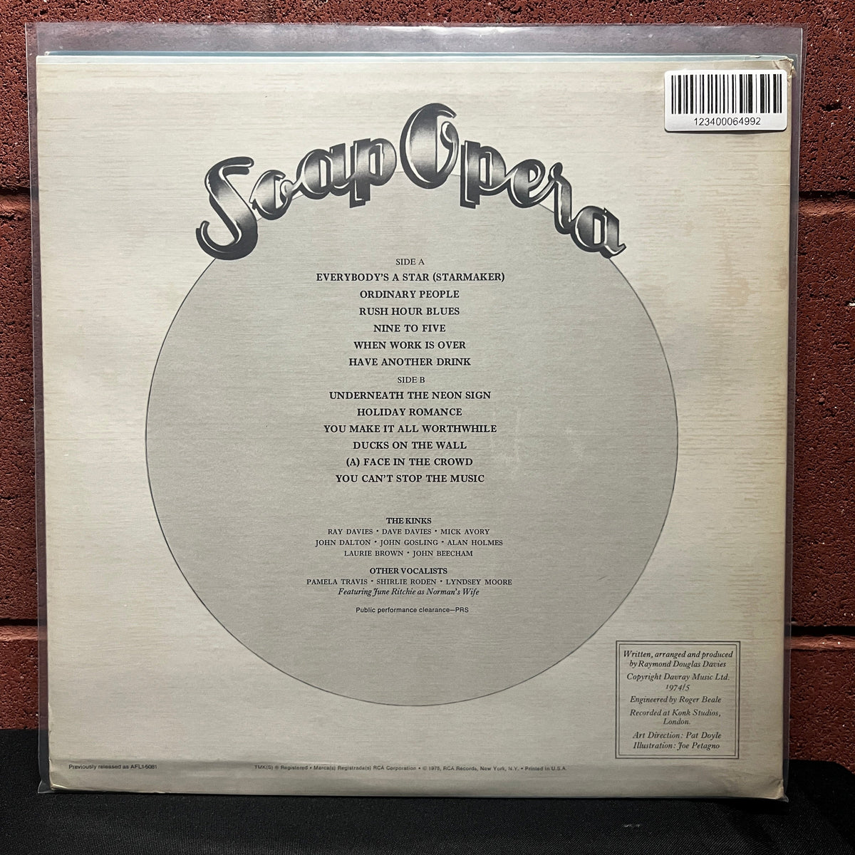 Used Vinyl: The Kinks "Soap Opera" LP (1980 Press)