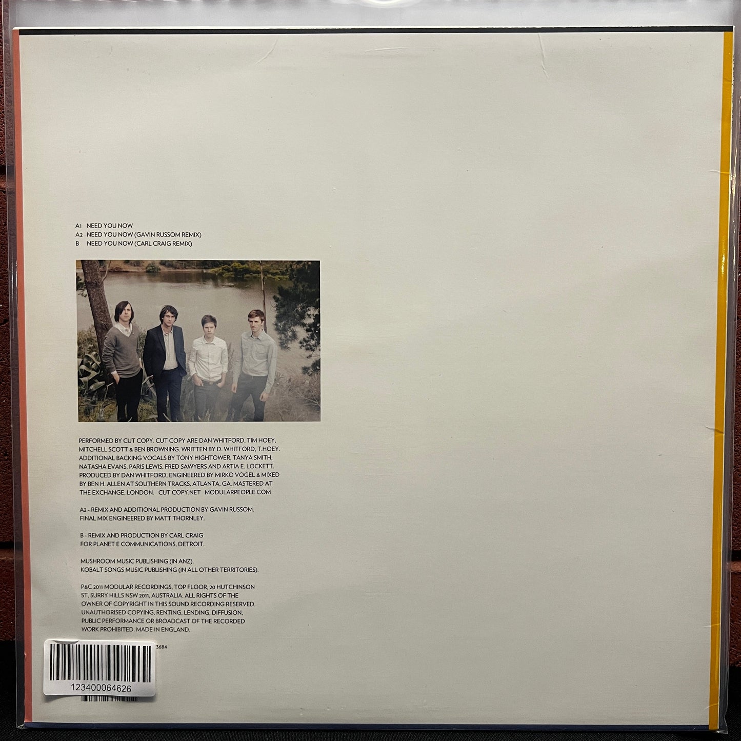 Used Vinyl: Cut / Copy "Need You Now" LP (2011 UK Press)