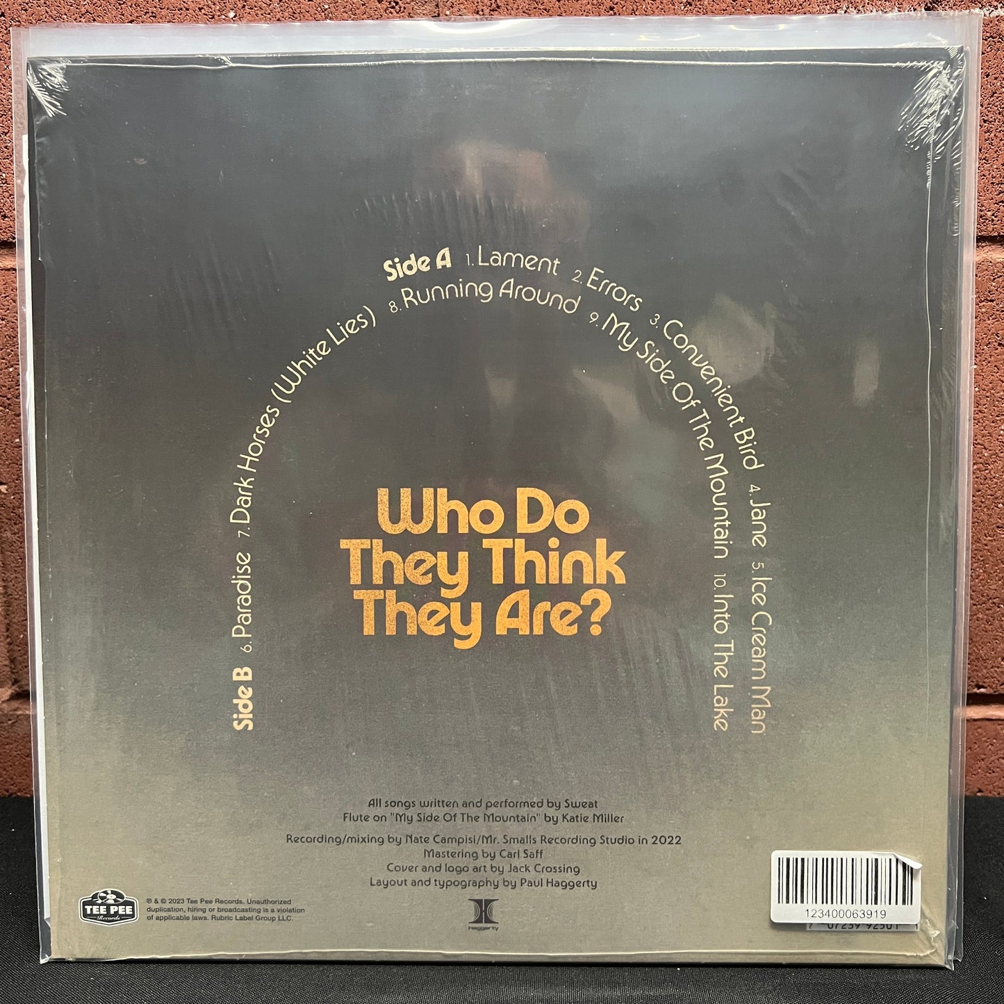 Used Vinyl: Sweat "Who Do They Think They Are?" LP (2023 Press - Red Vinyl)