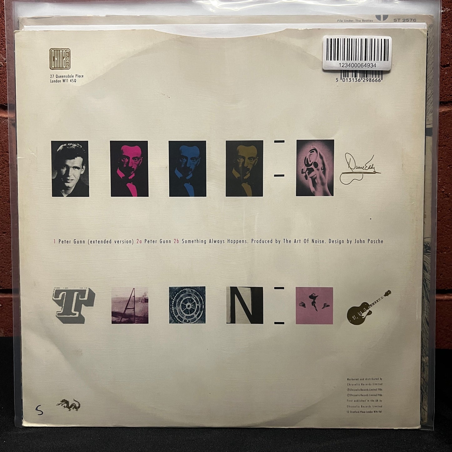 Used Vinyl: The Art Of Noise w/Duane Eddy "Peter Gunn (Extended Version)" 12" (1986 Press)