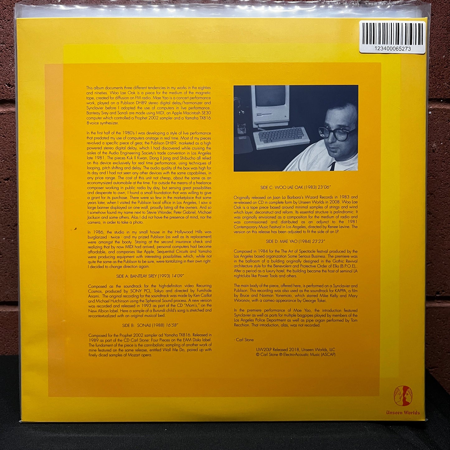 Used Vinyl: Carl Stone "Electronic Music From The Eighties And Nineties" 2xLP (2018 Press)