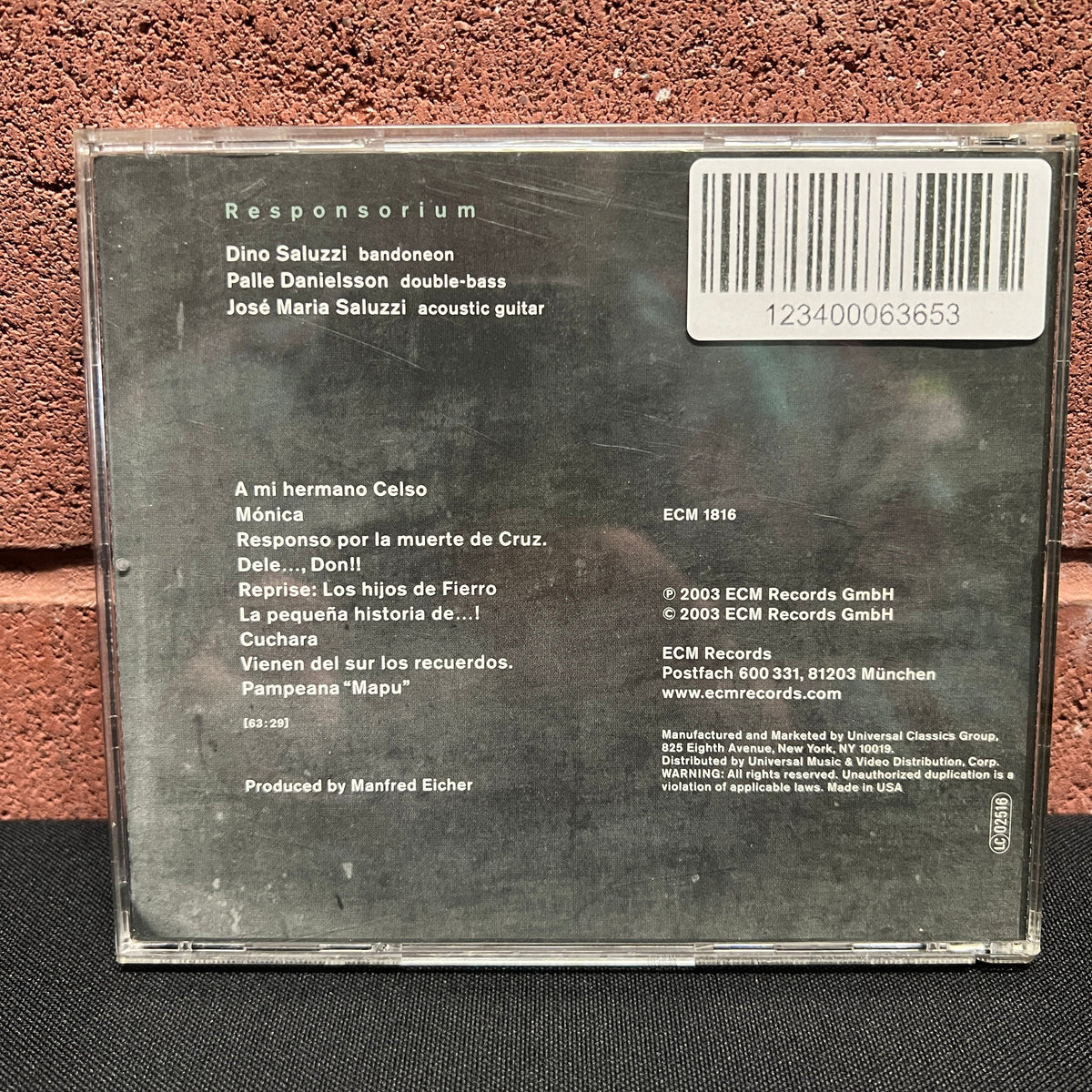 Used CD: Dino Saluzzi "Responsorium" CD