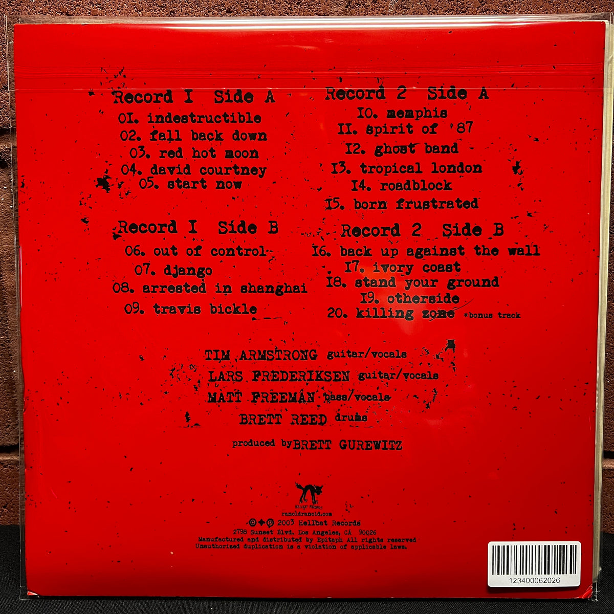 Used Vinyl: Rancid "Indestructible" 2xLP (Red vinyl)