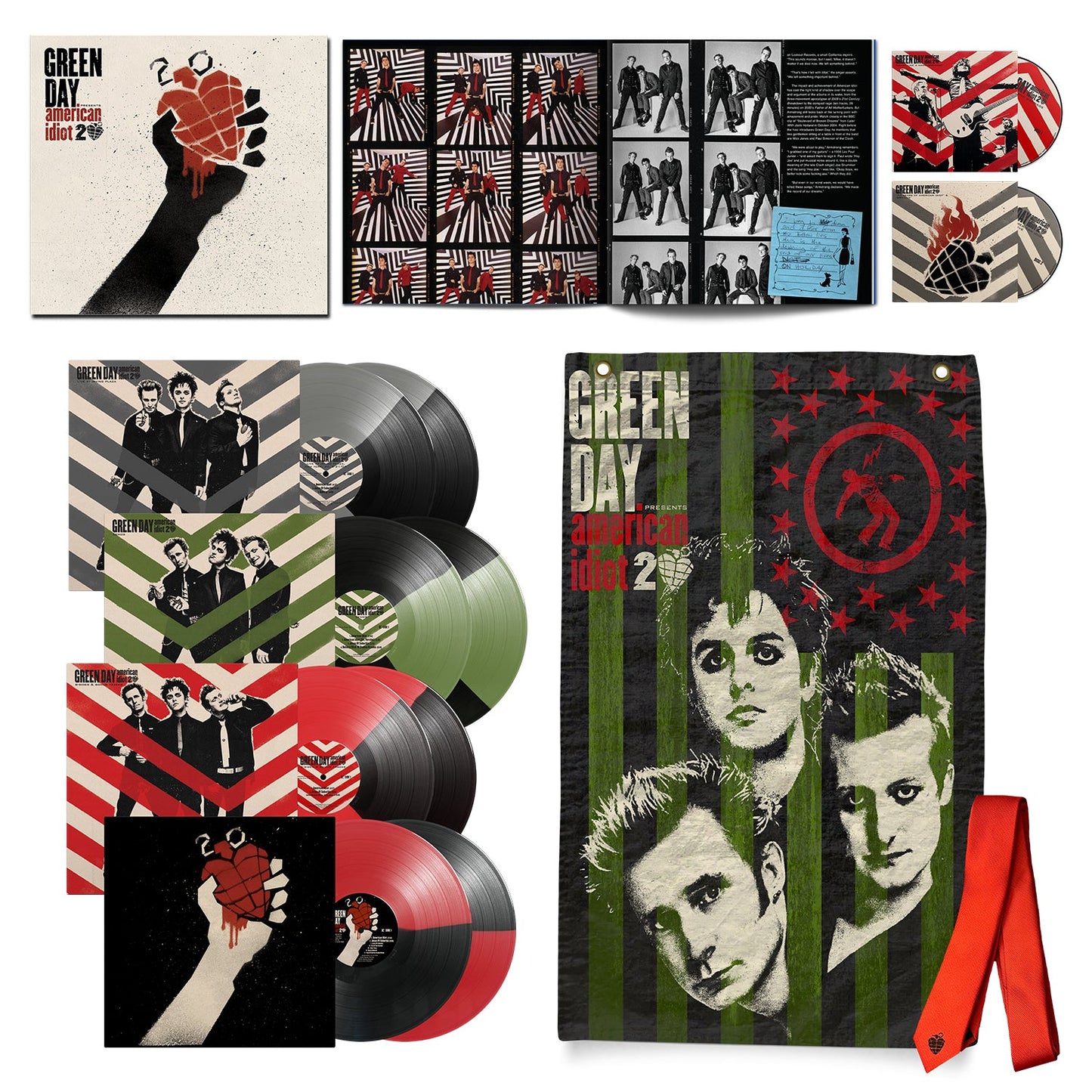 DAMAGED COVER: Green Day "American Idiot" (20th Anniversary) 8xLP+2xBlu Ray Box Set (Color Vinyl)