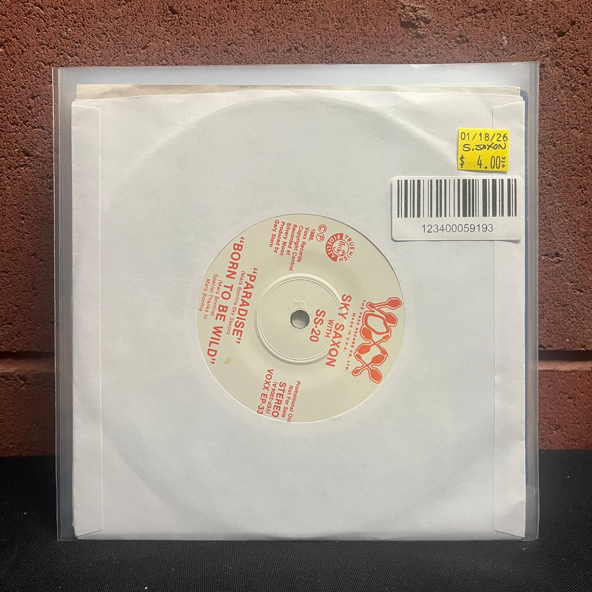 Used Vinyl: SS-20 With Sky Saxon "ST" 7"