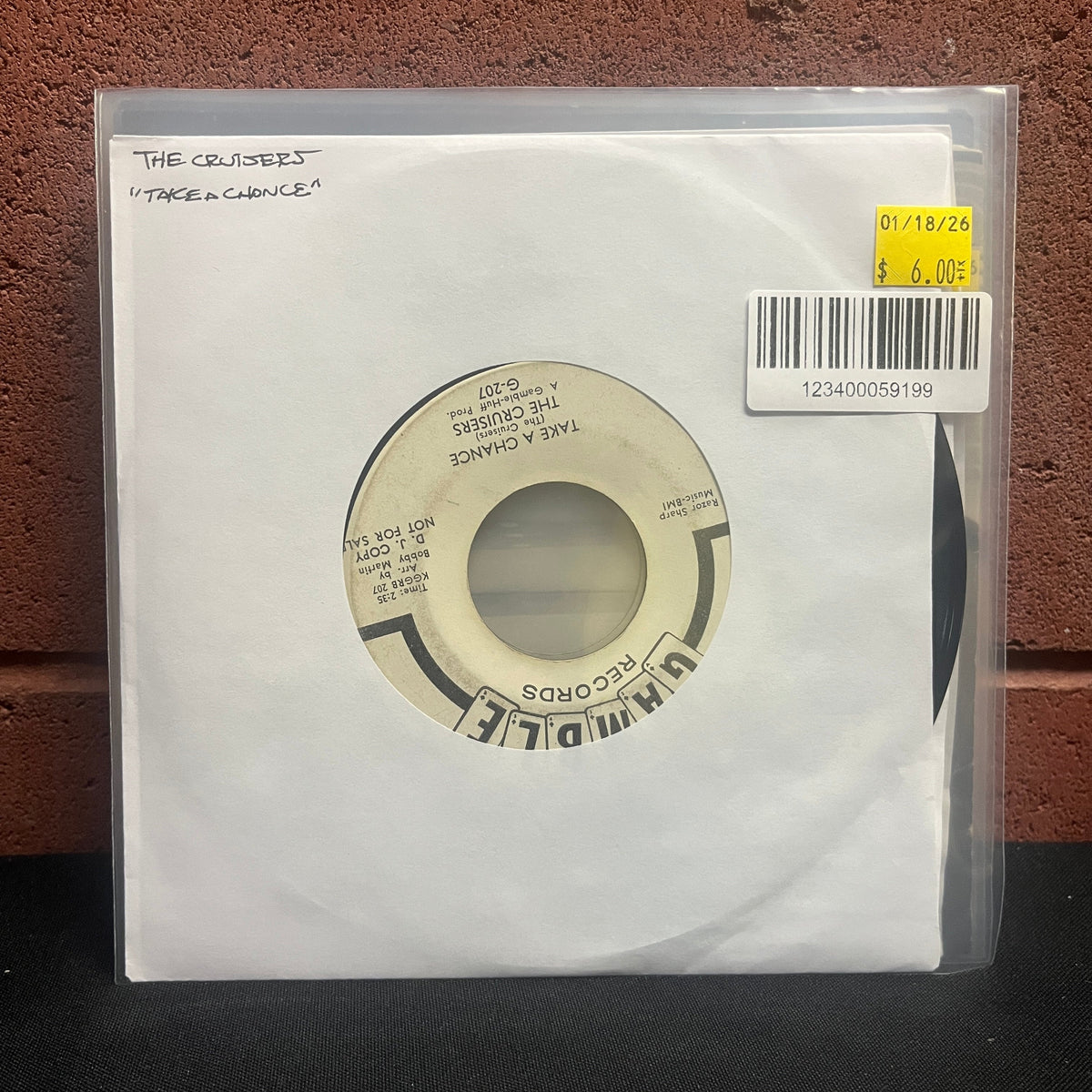 Used Vinyl: The Cruisers "I Need You So/Take A Chance" 7"
