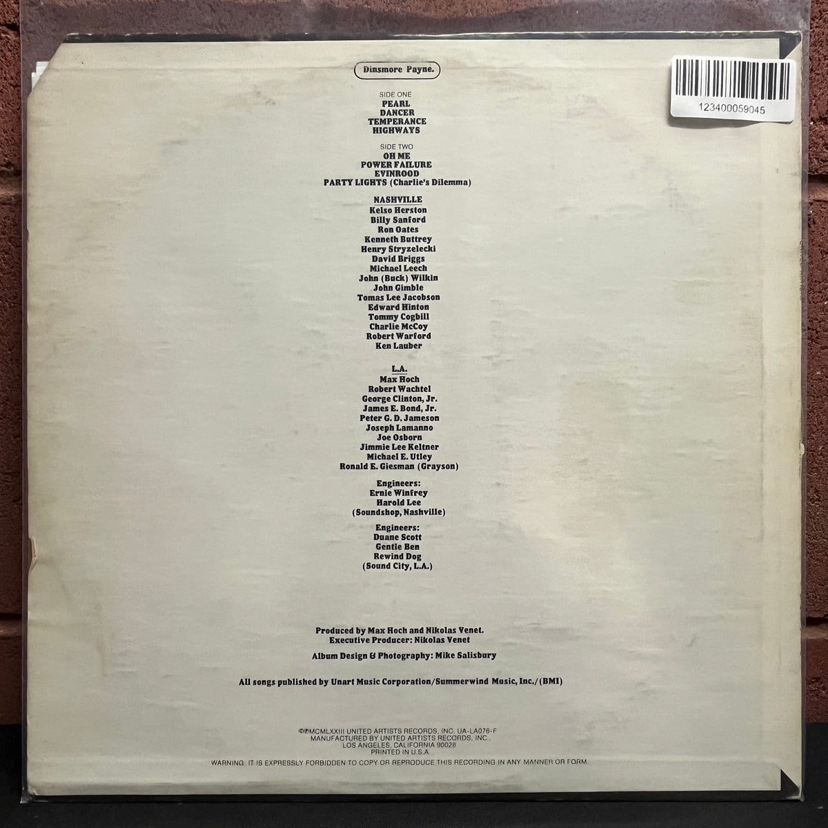 Used Vinyl: Dinsmore / Payne "Dinsmore Payne" LP (1973 Press)
