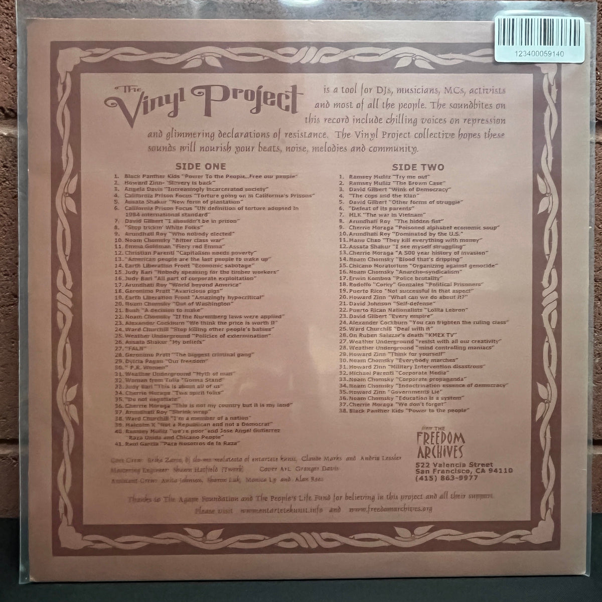 Used Vinyl: V/A "The Vinyl Project From The Freedom Archives" LP