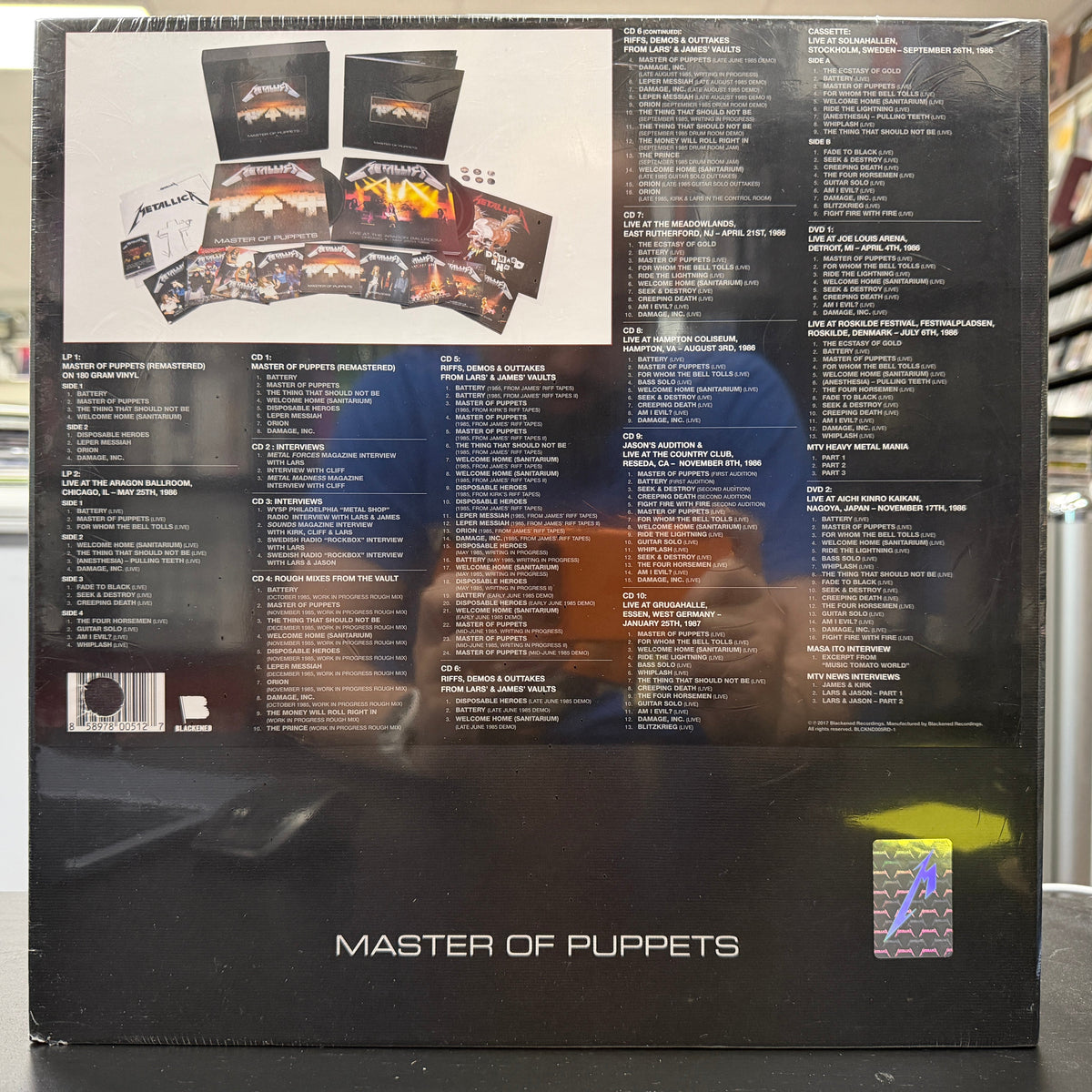 Metallica - Master Of Puppets - Super Deluxe LP, CD, DVD Box Set