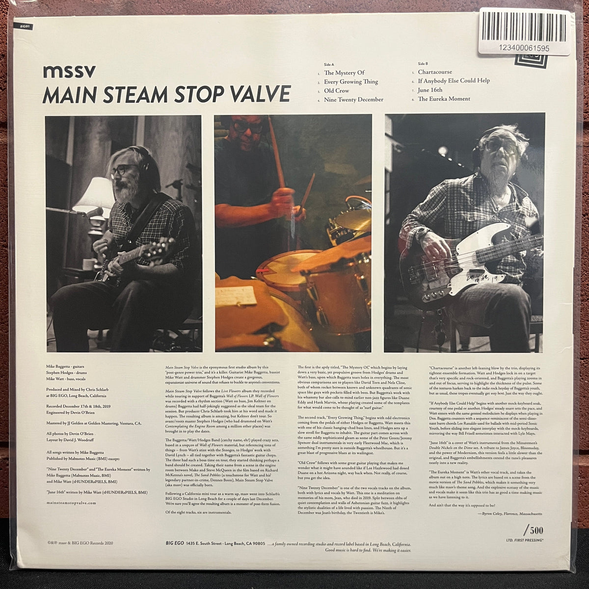Used Vinyl: MSSV "Main Steam Stop Valve" LP (2020 Press)