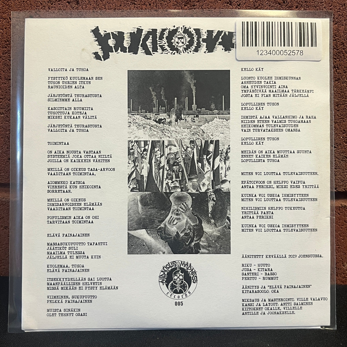 Used Vinyl: Joukkohauta "E.P." 7" (Test Press Edition)