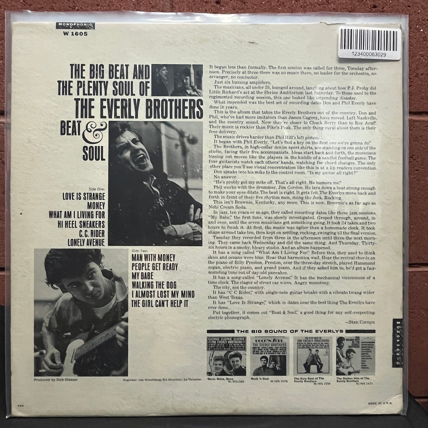 Used Vinyl: Everly Brothers "Beat & Soul" LP (1966 Mono Press)