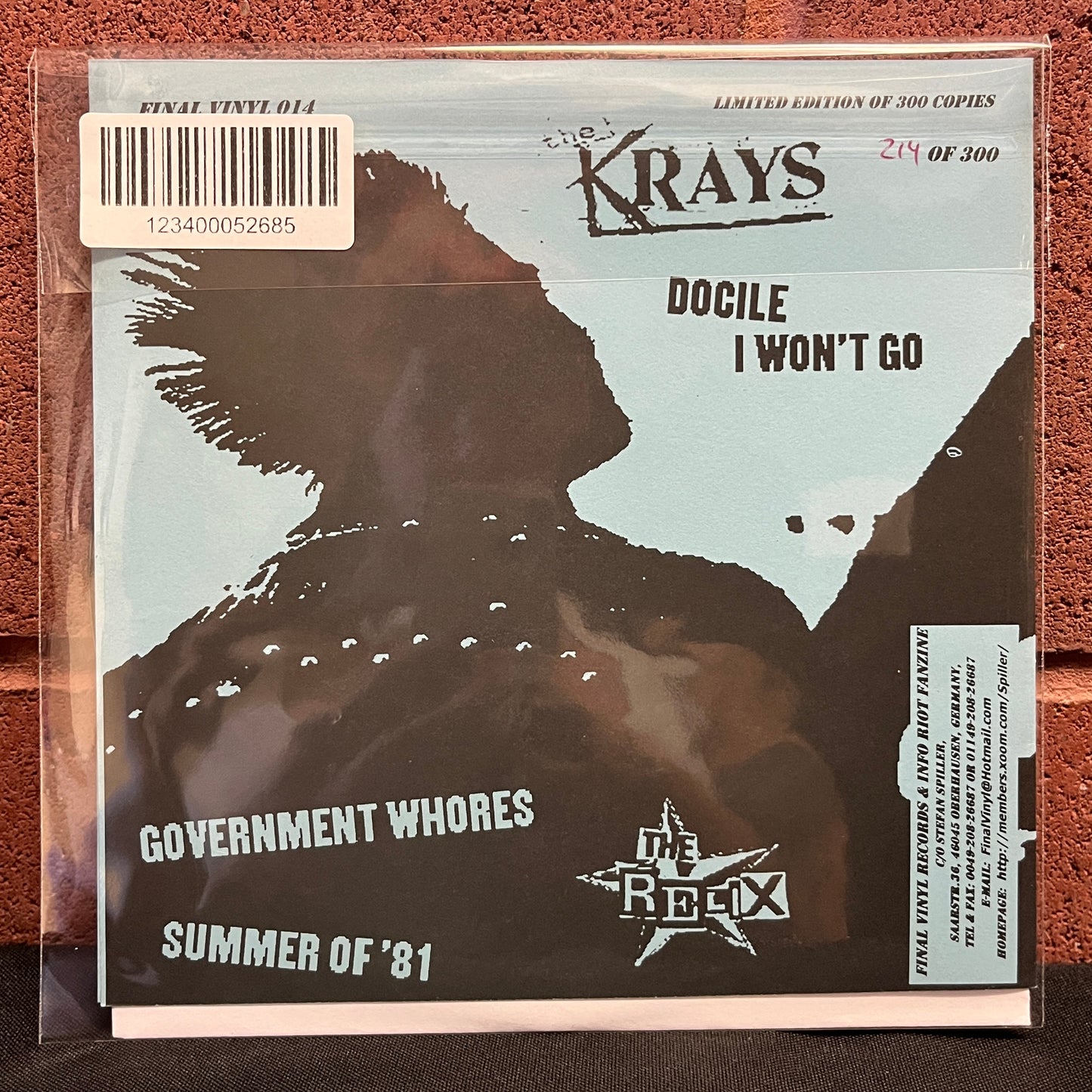 Used Vinyl: The Krays / The Relix "Split" 7"