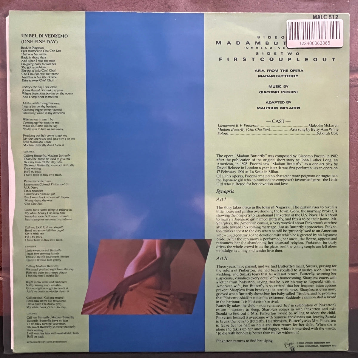 Used Vinyl: Malcolm McLaren "Madam Butterfly" 12" (1984 UK Press)