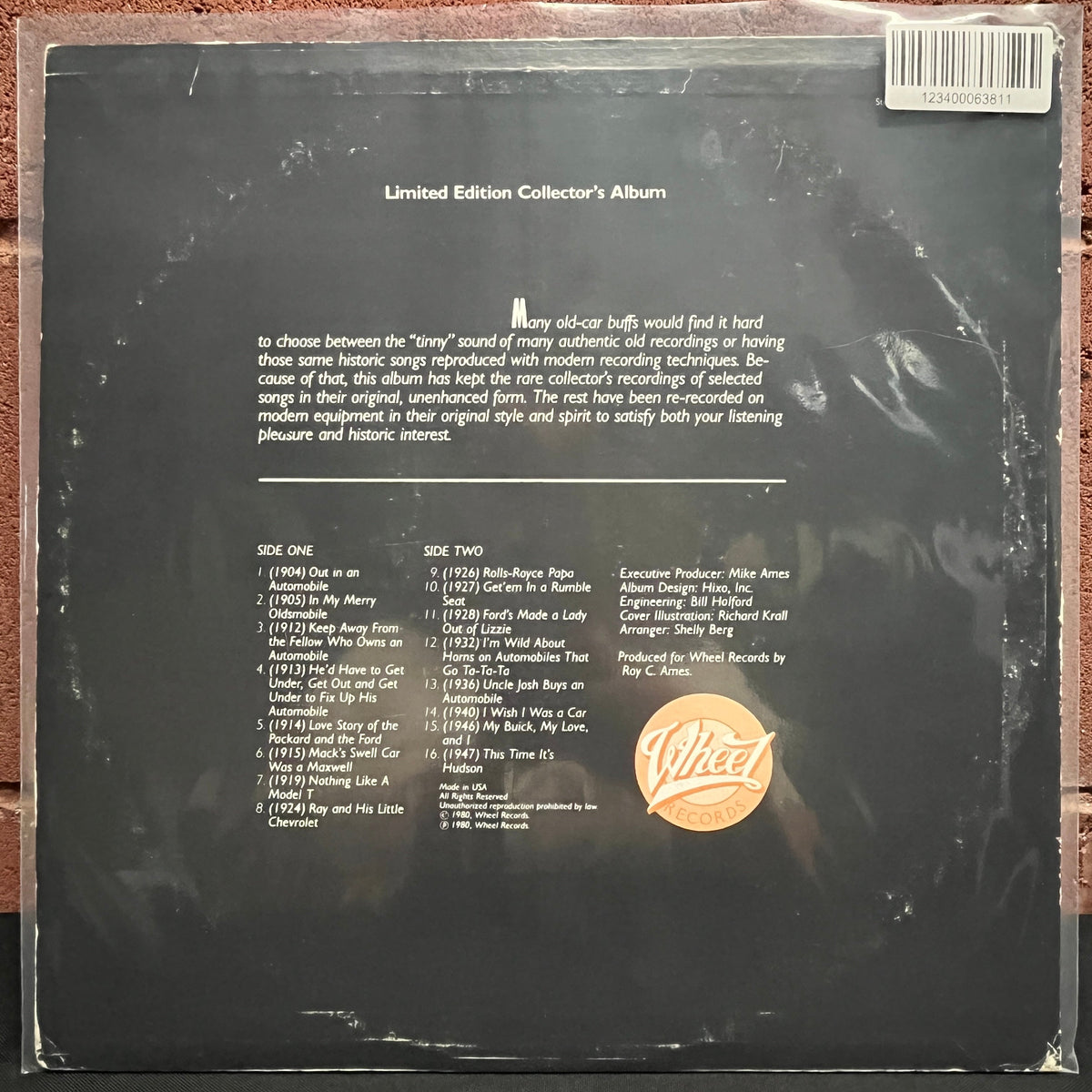 Used Vinyl: V/A - "Car Songs: 1900-1949" LP (1980 Press)