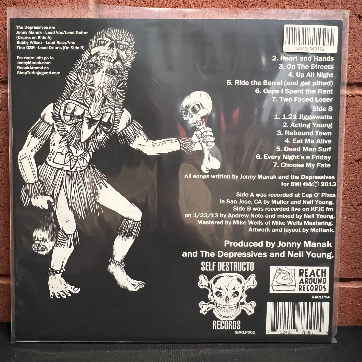 Used Vinyl: Jonny Manak And The Depressives "Primitive Sounds For A Modern World" LP (2013 Press)