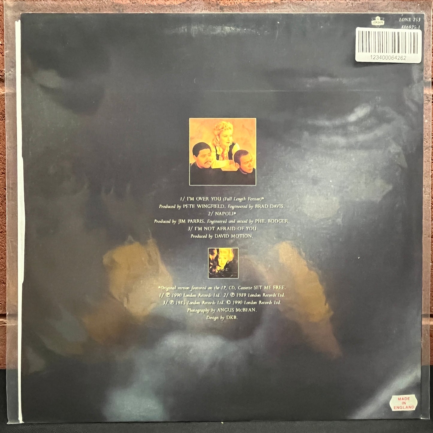 Used Vinyl: Carmel "I'm Over You" 12" (1990 UK Press)