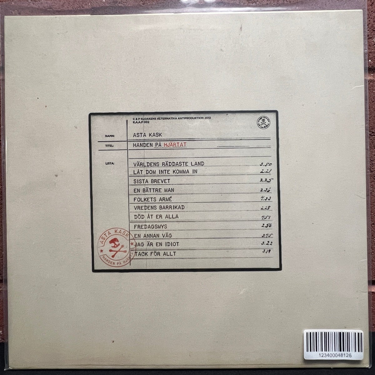 Used Vinyl: Asta Kask "Handen Pa Hjartat" LP