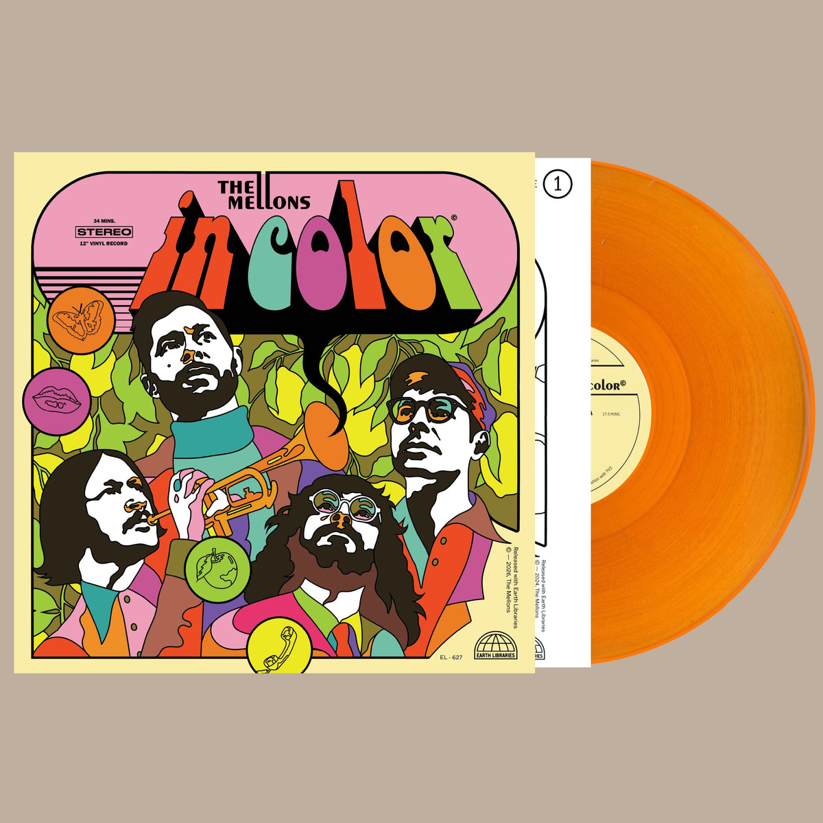 PRE-ORDER: The Mellons "The Mellons in Color" LP (Orange Vinyl)