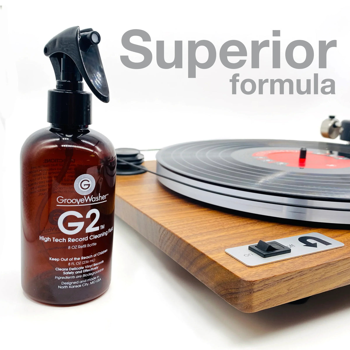 Groovewasher - G2 High Tech Record Cleaning Fluid 8 Oz Refill Bottle