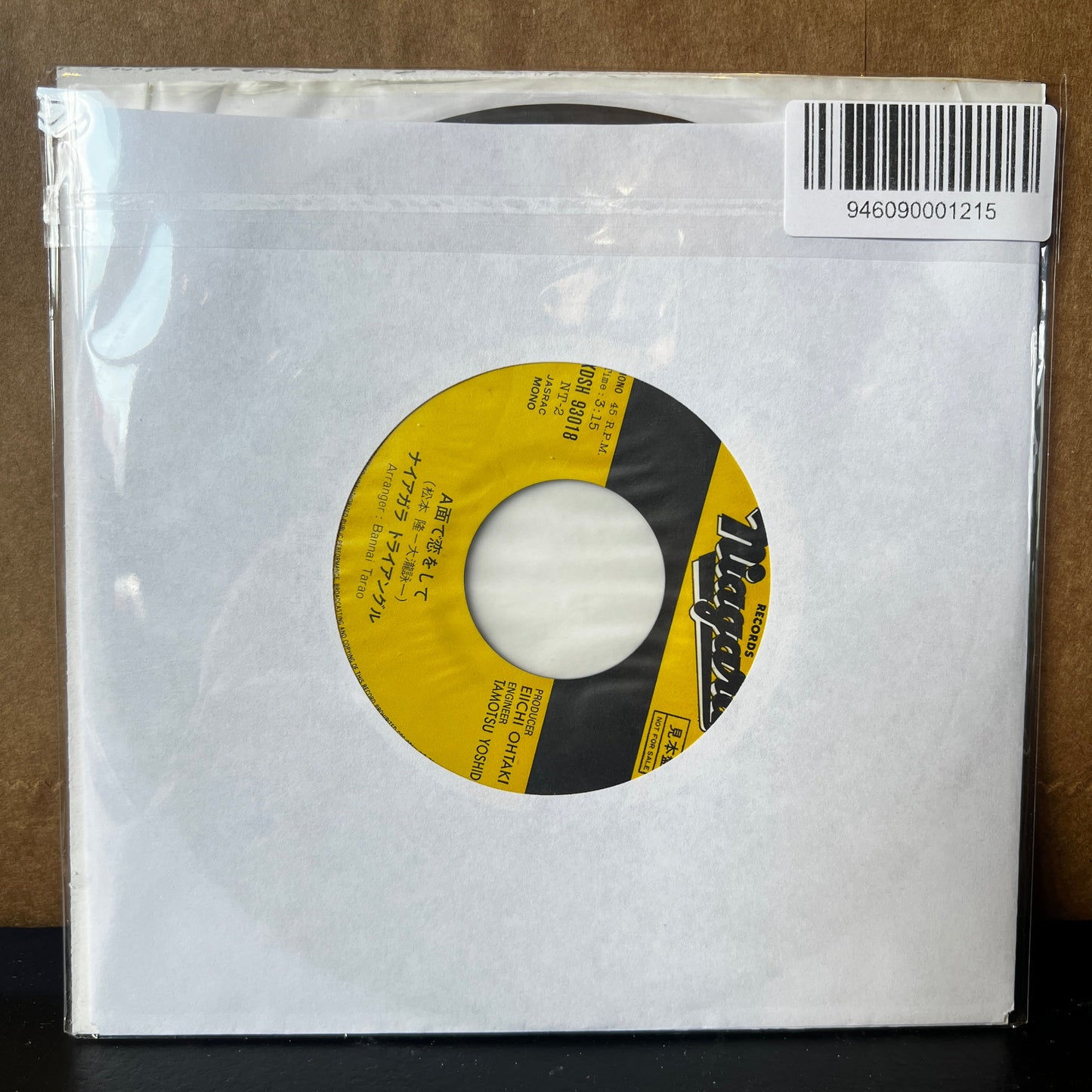 Used VInyl: Niagara Triangle "A-men de Koi o Shite" 7" (1981 Japanese Promo Only Press)