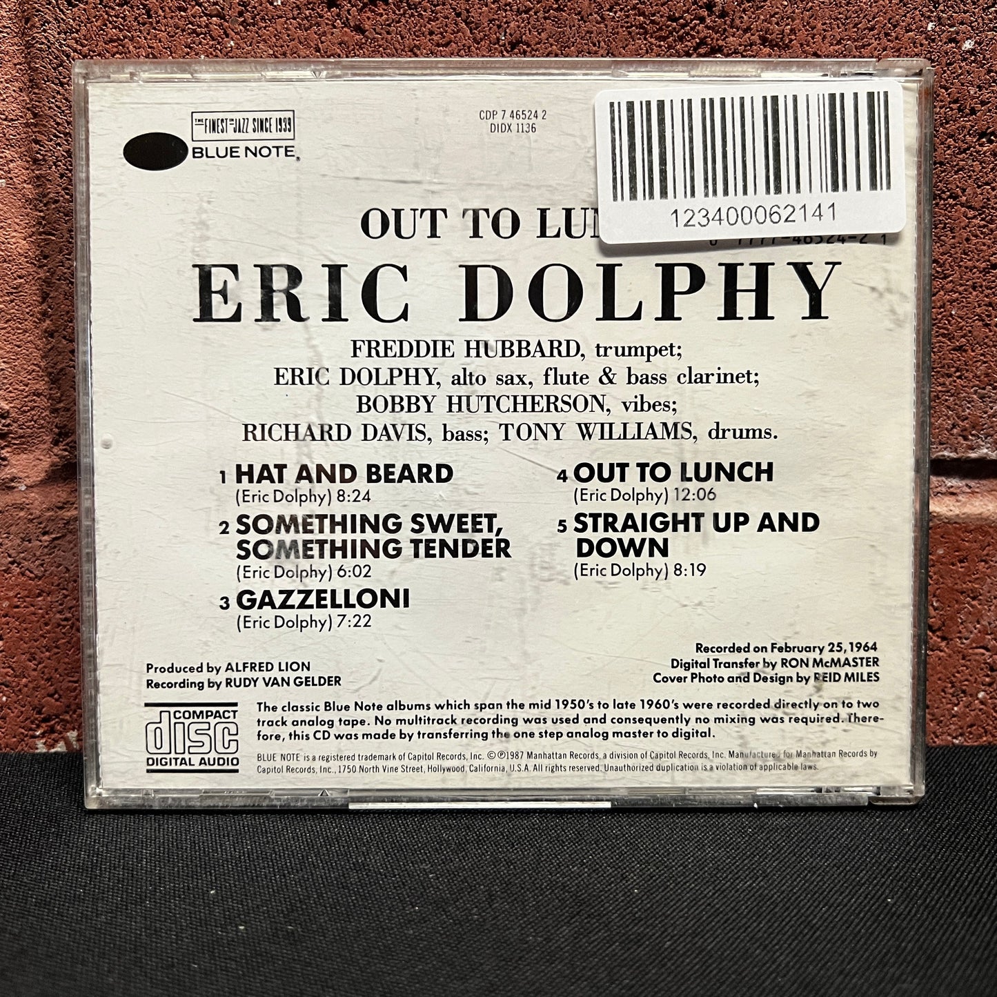 Used CD: Eric Dolphy "Out To Lunch" CD