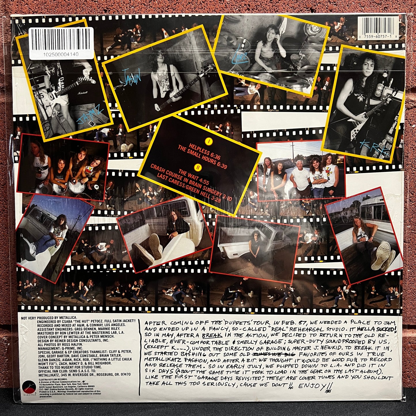 Used Vinyl: Metallica "The $5.98 E.P. - Garage Days Re-Revisited" 12" EP (1987 US Press Allied Plant In Shrink w/ Hype Sticker!)