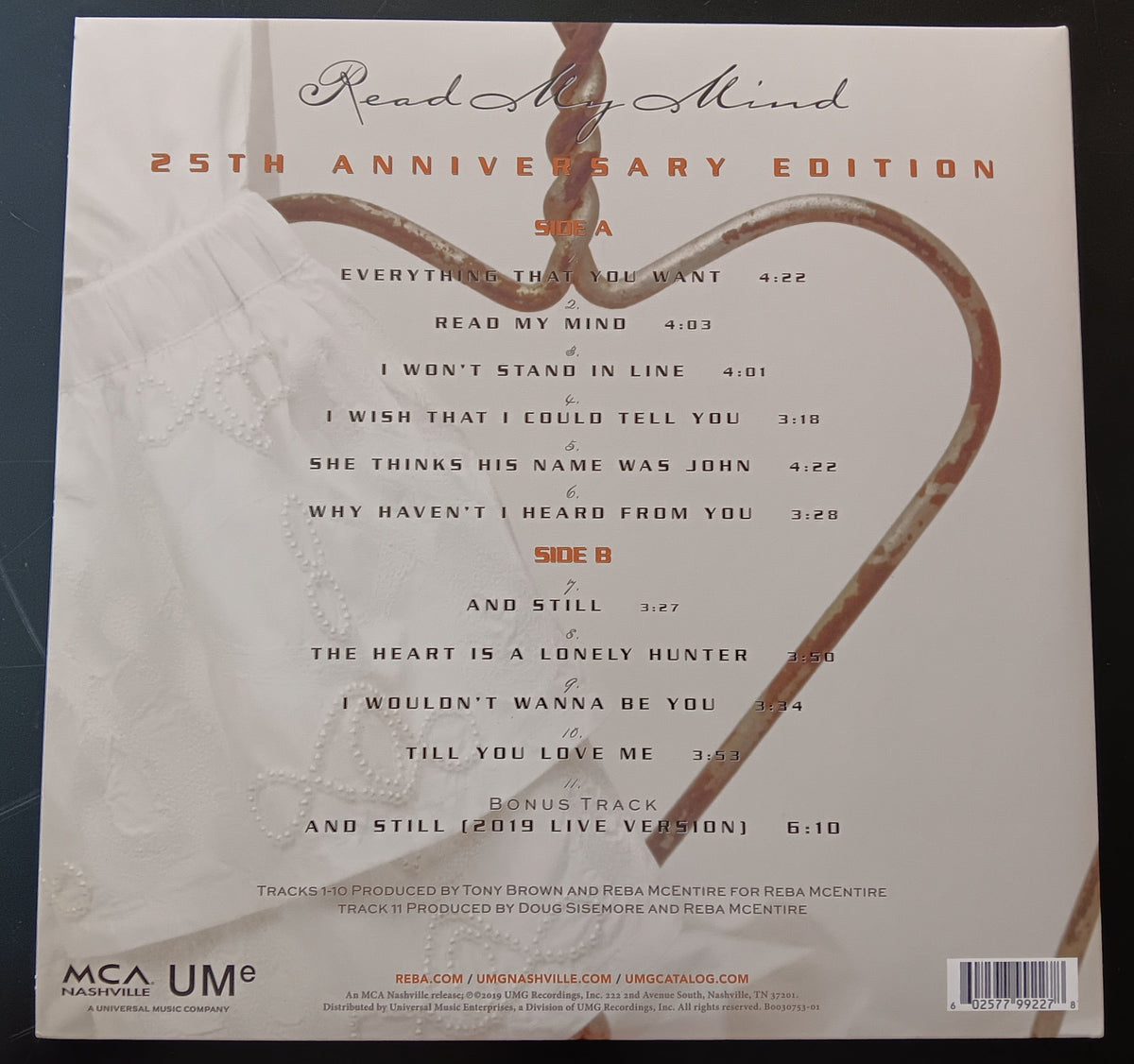 [Used LP] McEntire, Reba / Read My Mind [Autographed]