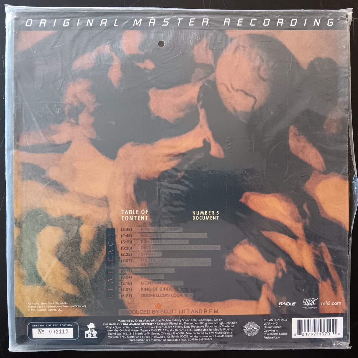 [Used LP] R.E.M. / Document [MFSL]