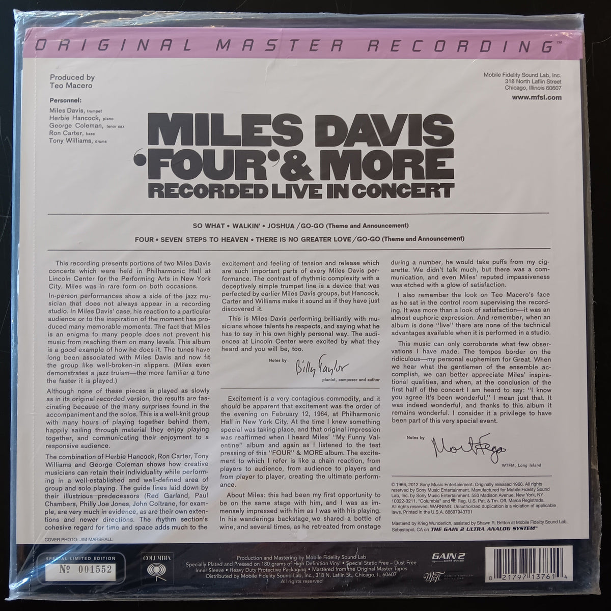 [Used LP] Davis, Miles / 'Four' & More - Recorded Live In Concert [MFSL]
